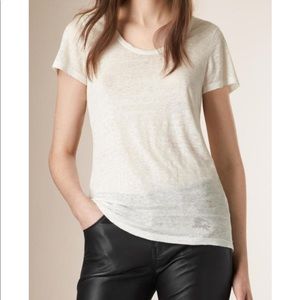 Burberry linen scoop neck T-shirt